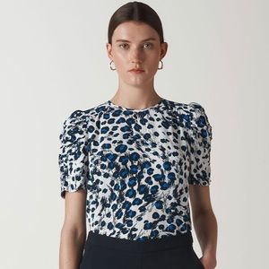 Whistles Brushed Leopard Shell Top